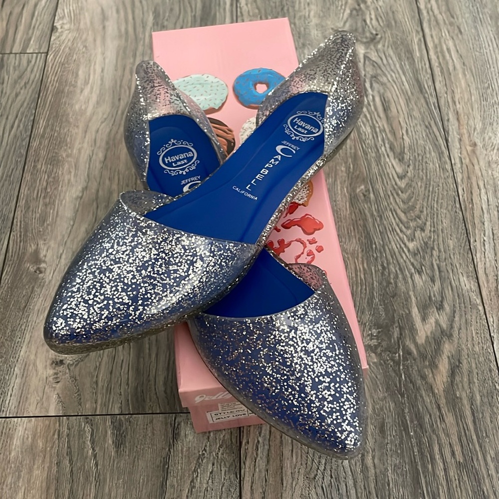 Jeffrey Campbell - Love Jelly, Silver Glitter Flat